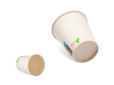 Vasos de Papel Compostable Blanco