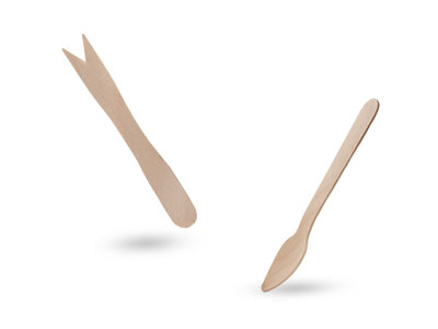 Mini Cubiertos de Madera