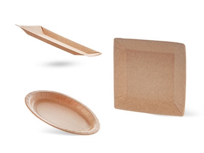 Plats en Papier Kraft Compostables