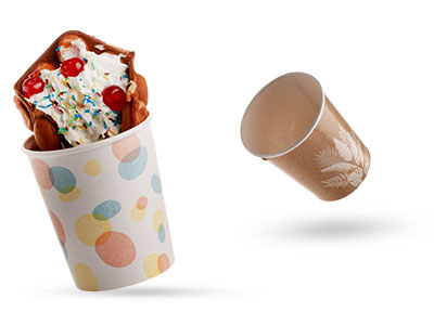 Vaso de Papel para Bubble Waffle