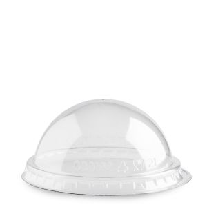 DOME LID WITHOUT HOLE R-PET TRANSPARENT