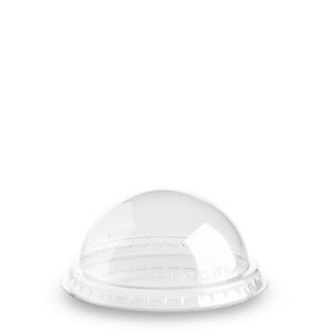 DOME LID WITHOUT HOLE R-PET TRANSPARENT