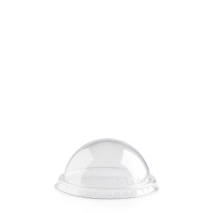 DOME LID WITHOUT HOLE R-PET TRANSPARENT