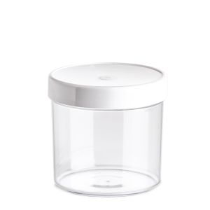 CONTENITORE ICE JAR 550 cc PS TRASPARENTE CON TAPPO BIANCO