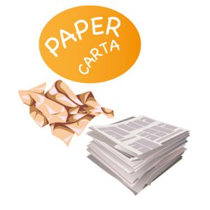 AUFKLEBER FÜR MÜLLEIMER PAPIER