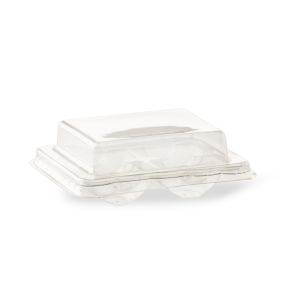 PORTE MACARON AVEC COUVERCLE 4 PIECES R-PET TRANSPARENT