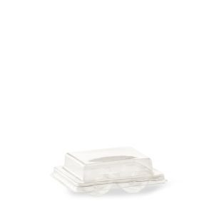 PORTA MACARON 4 POSE R-PET TRASPARENTE CON COPERCHIO PET TRASPARENTE
