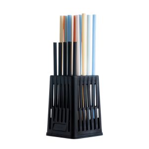CESTO PARA EL LAVADO DE PAJITAS PP NEGRO 25 COMPARTIMENTOS
