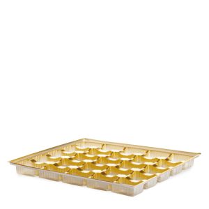 PORTA DESSERT GIOTTO 25 POSE PET-PET ORO COPRENTE