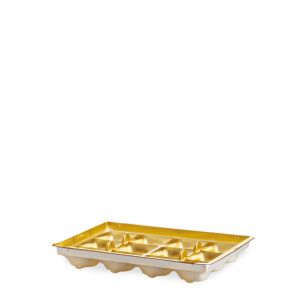 RAFFAELLO DESSERT TRAY 18 PORTIONS PET-PET FULL COLOR GOLD