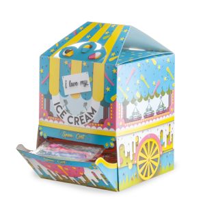 BOX WITH SINGLE WRAPPED MULTICOLOR PS SPOONS