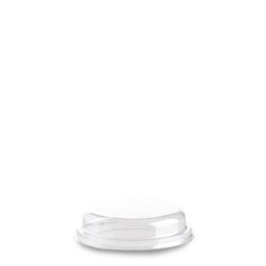 DOME LID WITHOUT HOLE R-PET TRANSPARENT