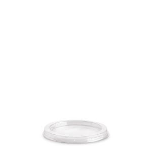 FLAT LID WITHOUT HOLE R-PET TRANSPARENT