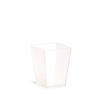 KUBIK MINI DESSERT 60 cc KOMPOSTIERBAR TRANSPARENT