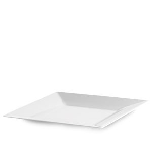 ASSIETTE SPIGOLO PS BLANC COULEUR PLEIN RÉUTILISABLE