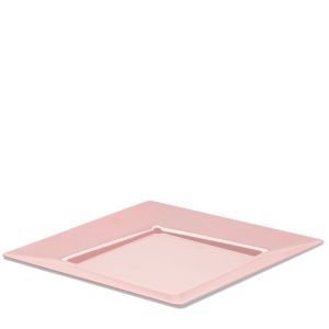 ASSIETTE SPIGOLO PS COULEUR ROSE PASTEL RÉUTILISABLE