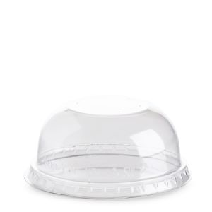 DOME LID WITHOUT HOLE R-PET TRANSPARENT