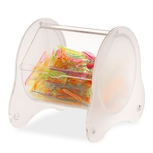 DISPENSADOR DE CUCHARITAS PMMA TRANSPARENTE