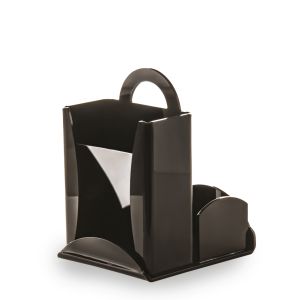 PORTA SERVILLETAS PMMA NEGRO COLOR SÓLIDO