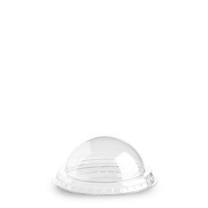 DOME LID WITHOUT HOLE R-PET TRANSPARENT