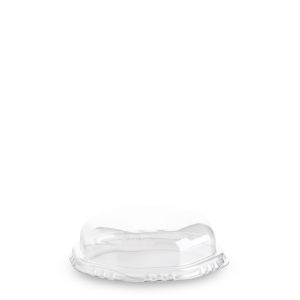 DOME LID WITHOUT HOLE R-PET TRANSPARENT