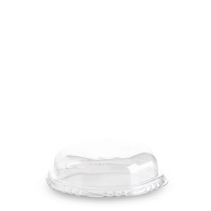 DOME LID WITHOUT HOLE R-PET TRANSPARENT