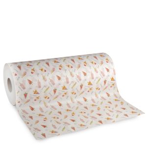PAPEL BLANCO ESTAMPADO MADELINE H50CM – 50 GR EN ROLLO DE 15 KG