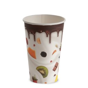 PAPER CUP 350 ml PAP-PE MATT MILKY-L2