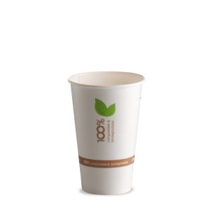 COMPOSTABLE PAPER CUP 350 ml PAP-PLA MATT HAVANA