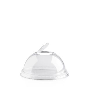 COMPOSTABLE DOME LID PLA TRANSPARENT - Polo Plast Srl