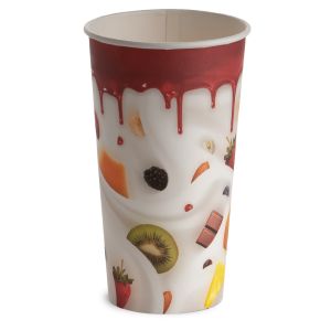 PAPER CUP 500 ml PAP-PE MATT MILKY-L2