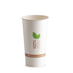 COMPOSTABLE PAPER CUP 500 ml PAP-PLA MATT HAVANA