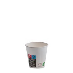 VASO DE PAPEL COMPOSTABLE 3 oz PAP-PLA OPACO WHITE