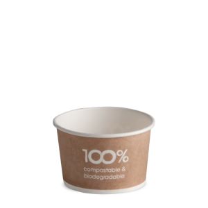 POT EN CARTON COMPOSTABLE POT 80 cc PAP-PLA OPAQUE HAVANA