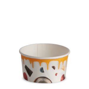 ICE CREAM PAPER CUP 90 cc PAP-PE MATT MILKY