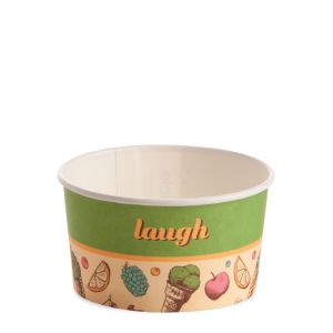 ICE CREAM PAPER CUP 170 cc PAP-PE MATT GROOVY