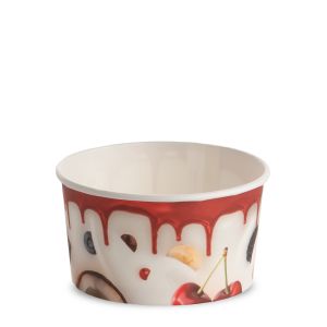 ICE CREAM PAPER CUP 170 cc PAP-PE MATT MILKY