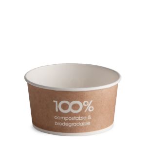 POT EN CARTON COMPOSTABLE 170 cc PAP-PLA OPAQUE HAVANA