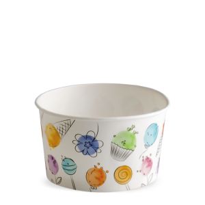 ICE CREAM PAPER CUP 190 cc PAP-PE MATT BALLOONS