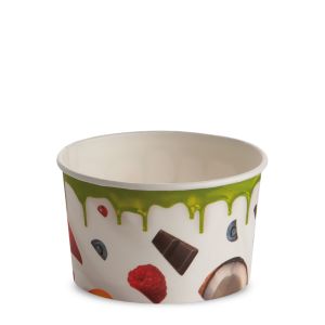 ICE CREAM PAPER CUP 190 cc PAP-PE MATT MILKY