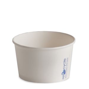 ICE CREAM PAPER CUP 250 cc PAP-PE MATT WHITE