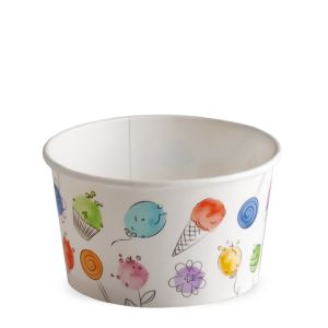 ICE CREAM PAPER CUP 250 cc PAP-PE MATT BALLOONS