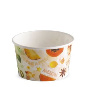 ICE CREAM PAPER CUP 250 cc PAP-PE MATT FRUITS & GO