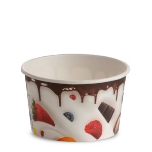 ICE CREAM PAPER CUP 250 cc PAP-PE MATT MILKY