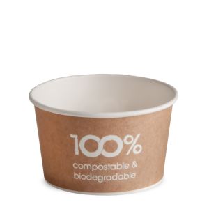 POT EN CARTON COMPOSTABLE 250 cc PAP-PLA OPAQUE HAVANA