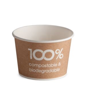 TARRINA DE PAPEL COMPOSTABLE 290 cc PAP-PLA OPACO HAVANA