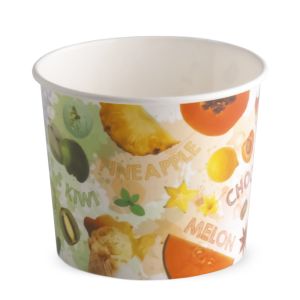 ICE CREAM PAPER CUP 500  cc PAP-PE MATT FRUITS & GO