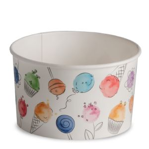 ICE CREAM PAPER CUP 530 cc PAP-PE MATT BALLOONS