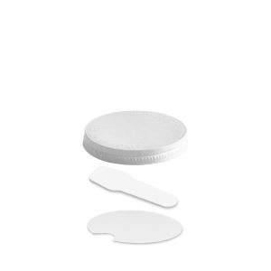 TAPA PLANA CON CUCHARITA PARA TARRINA DE PAPEL 90/120 cc PAP-PE