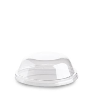 DOME LID WITHOUT HOLE R-PET TRANSPARENT